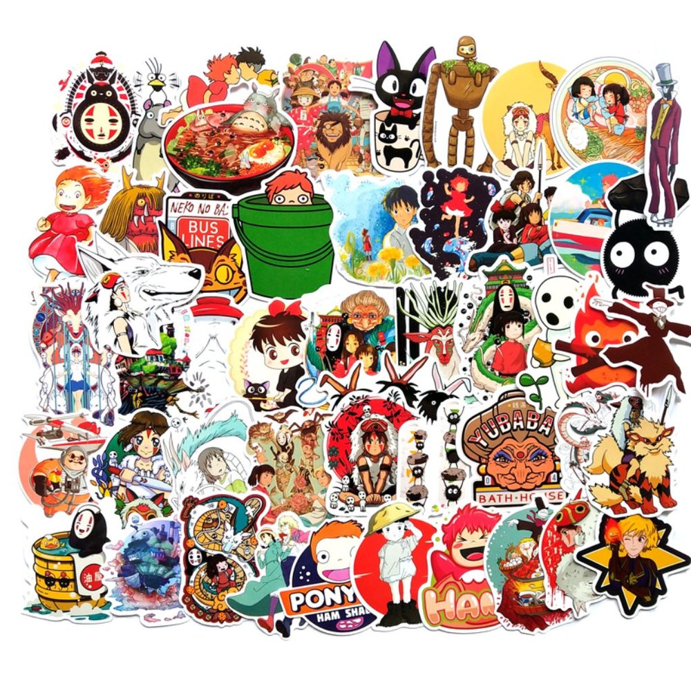 Hayao Miyazaki/Studio Ghibli Stickers (50pc)